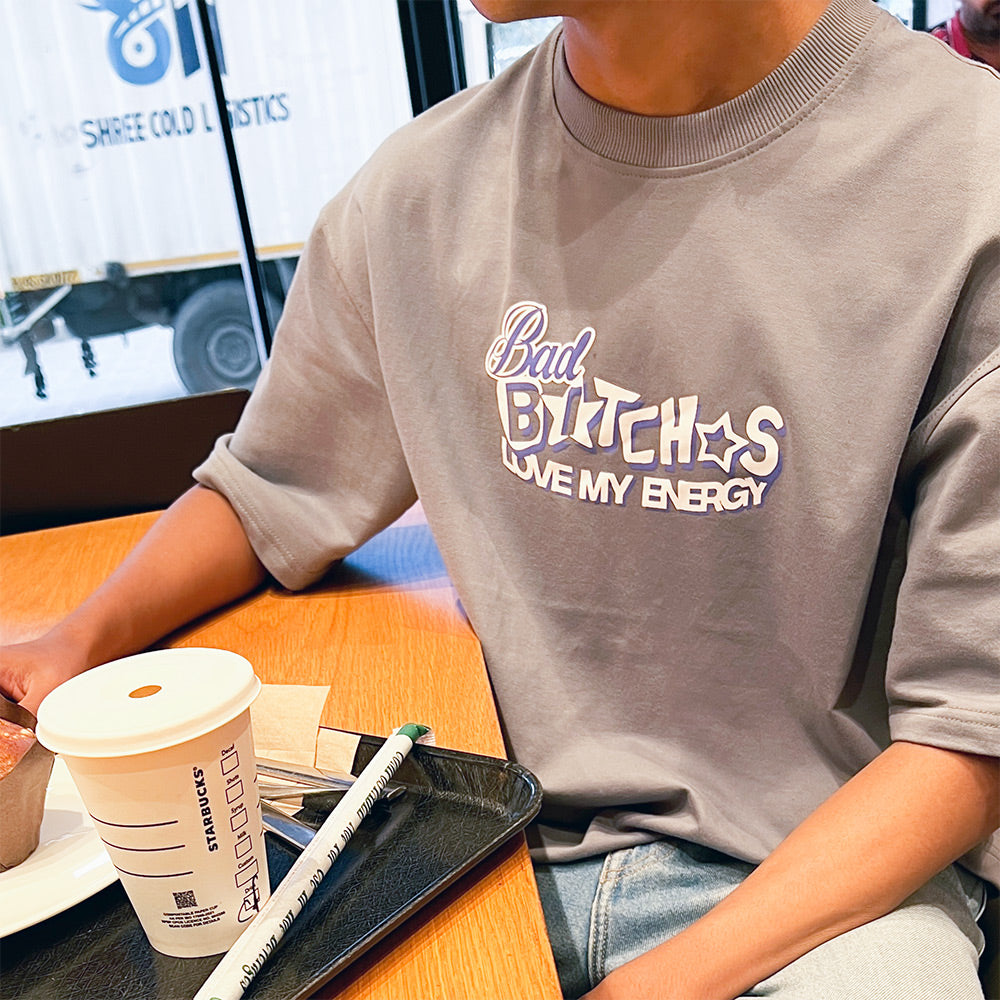 BAD BITCHES TEE (grey)