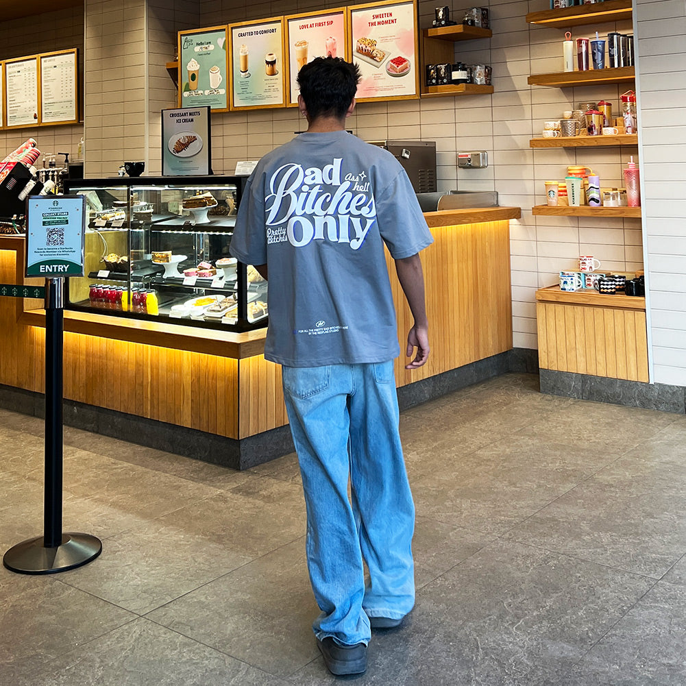 BAD BITCHES TEE (grey)