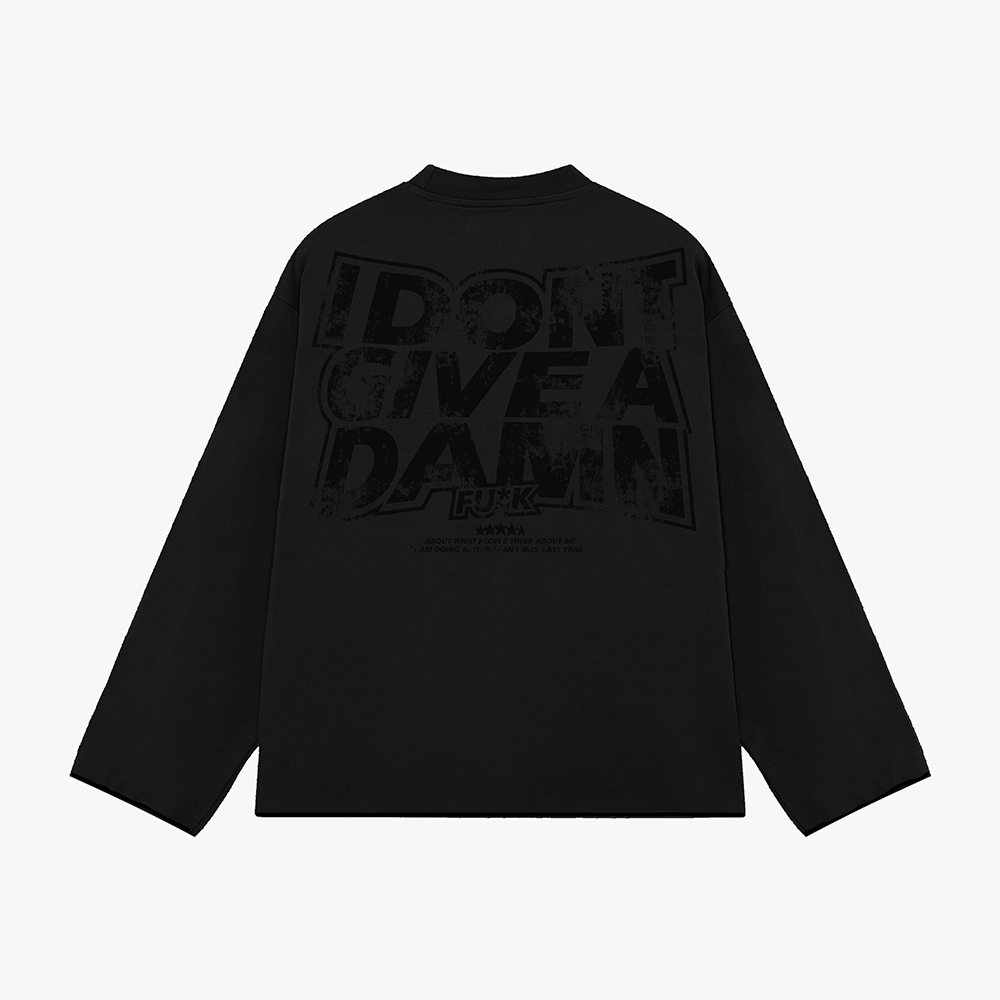 GIVE A DAMN Long Sleeve Tee
