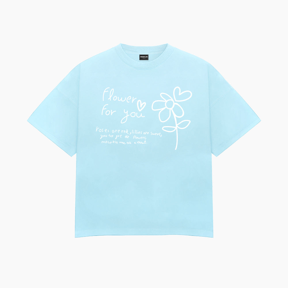 Flower Tee (sky blue)