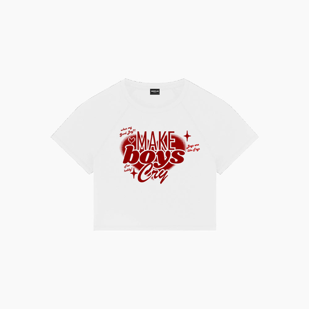 Make Boys Cry Crop Tee